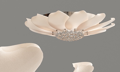 Modern ceiling lamp lotus shape ceiling lamp 3d model