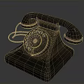 Retro Style Vintage Rotary Telephone With Classic Design And Mechanical Dial