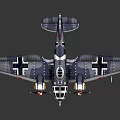 Classic Twin Engine Passenger Aircraft Model With Gray Exterior And Detailed Design