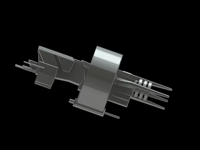 Detailed Mechanical Component 3D Model With Metal Structure And Engineering Design 3d model