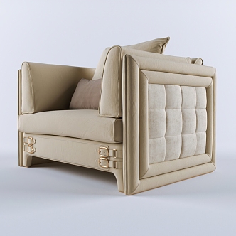 single fabric sofa 3d model