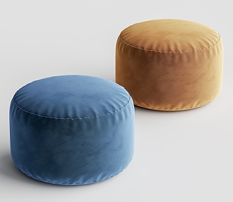 Sofa stool Low stool Round stool 3d model