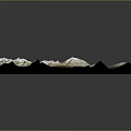 3D Terrain Model Featuring Mountain Ranges Blue Water Bodies And Green Vegetation Areas