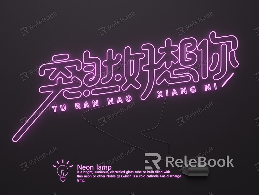 Neon luminous characters advertising lights LED lights model