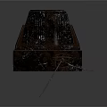 Old Rusted Television With Cracked Screen And Antennas On Gray Background