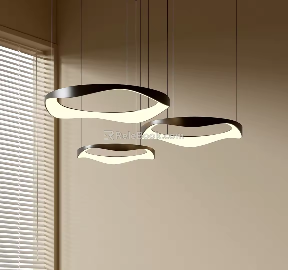 Modern Minimalist Chandelier Nordic Style Chandelier Mediterranean Style Chandelier Study Lamp Combination Dining Room Lamp 3d model
