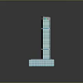 MetLife High Rise Office Building With Teal Striped Exterior White Base And Windows