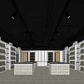 Well Lit Specialty Store Interior With Open Layout And Shelving Units 3d model