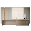 Modern Kitchen Cabinetry Design With Light Wooden Accents And Sleek Countertop