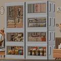 Modern Multi Layer Storage Cabinet With Transparent Doors Organizing Clothes Toys And Snacks In Bedroom