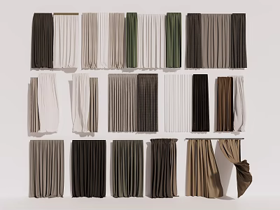 Curtain cloth curtain 3d model
