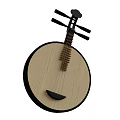 Handcrafted Traditional Pipa Musical Instrument with Artistic Drawing Tools and Supplies