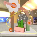 MOSTROMET Arch Display Setup With Flower Decorations Nice To Meet U Sign And GIFT Globe