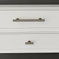 Modern Metal Drawer Handles With Sleek Design On White Cabinet Drawers