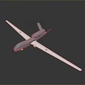 Gray Military Drone Model With Long Wingspan And Sleek Body Design
