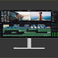 Modern monitor screen sci-fi screen 3d model