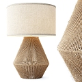 Modern Table Lamp Jute Bottom Lamp 3d model