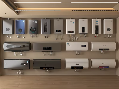 Household Appliances Collection Featuring Wall Mounted Models With Various Designs For Home Use 3d model