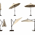 Sunshade Awning Folding Umbrella 3d model