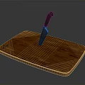 Wooden Cutting Board And Knife For Electric Kitchen Appliances Use