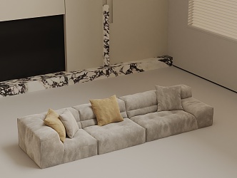 Three-seat sofa 3d model