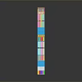 Colorful Building Blocks Long Track Structure With Multi colored Sections And Wooden Base