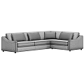 Modern Sectional Sofa Set With Various Colors And Comfortable Plush Cushions 3d model