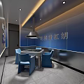Modern Billiard Room Interior With Multiple Pool Tables Cues And Lighting