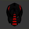 Black And Red Tactical Military Helmet With Ventilation System And Protective Gear Design