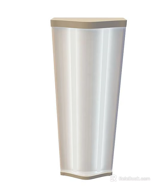 Tech Exhibition Hall Interior Featuring Modern White Cylindrical Pillar Design Elements 3d model 