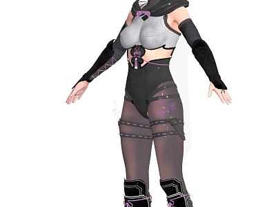 Game Dead or Born Dragon Sword Pass Female Character Ayane Aya 3d model