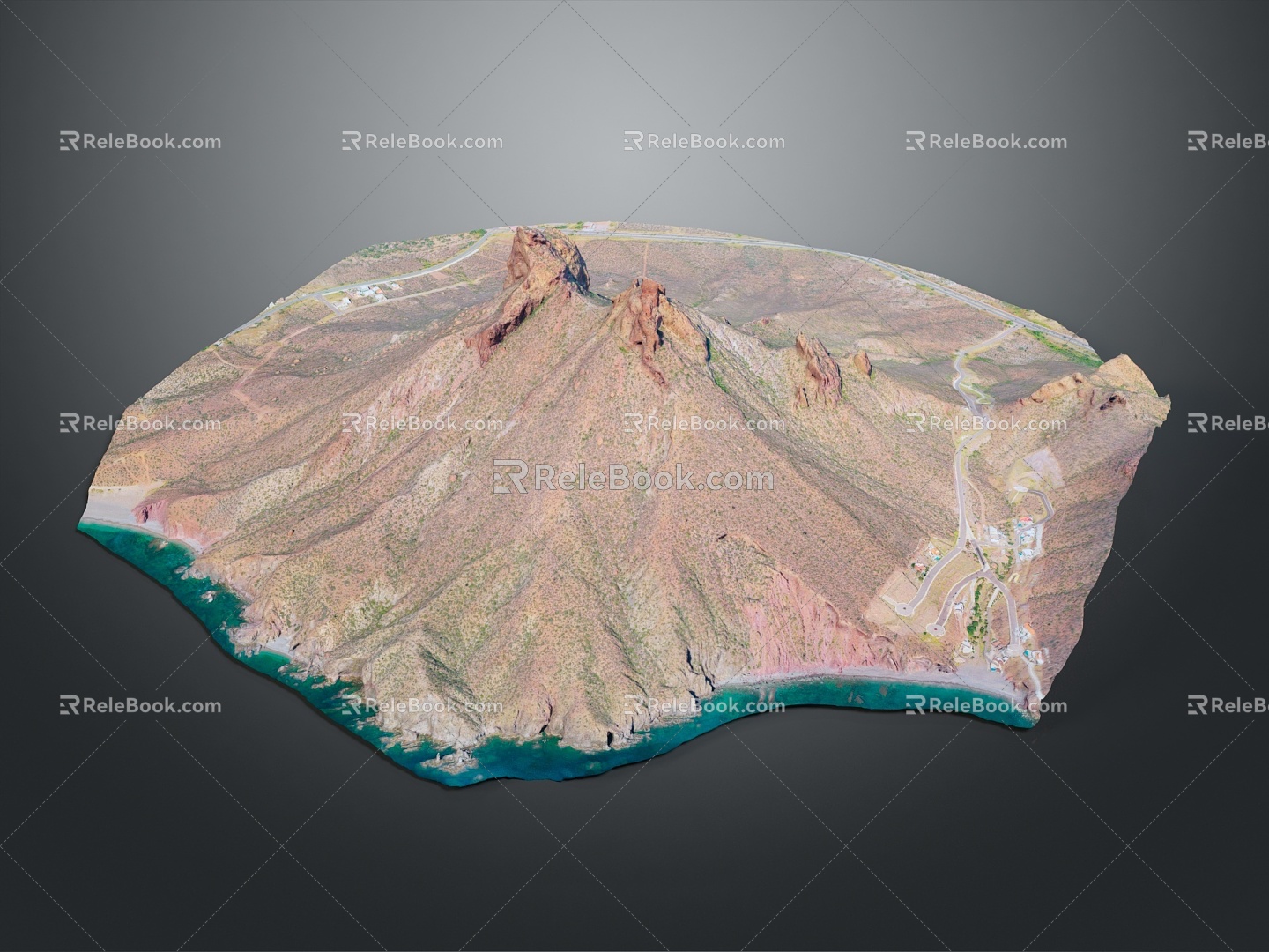 Geography, topography, mountain shape, ridge, ridge, valley, mountain range, canyon, geomorphology, mountain peak, mountain body 3d model