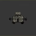 Military Camouflage Robot and Mechanical Creature with Bipedal Armor and Joints Structure
