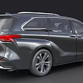 Gray Toyota Family Minivan With Modern Design Sleek Lines And Alloy Wheels