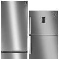 Stainless Steel Refrigerator Freezer With Double Door Sleek Design And Digital