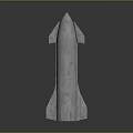 Silver Metallic Rocket Nose Cone in Upright Stance for Aerospace Exploration