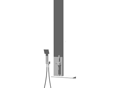 Modern Wall Mounted Shower System With Handheld Sprayer And Control Valve 3d model