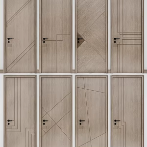 Modern door combination 3d model