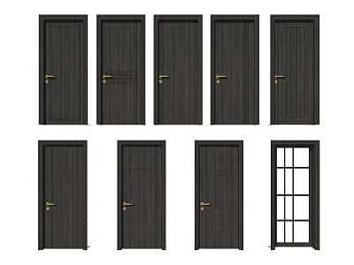 Modern door single door 3d model Modern door single door 3d model