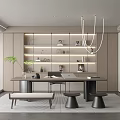 Modern study 3d model