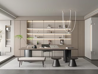 Modern study 3d model