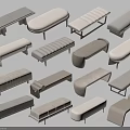 Modern Upholstered Benches With Various Designs Different Shapes And Metal Legs