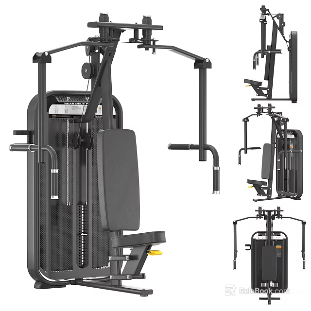 Heavy Duty Multifunctional Gym Equipment With Adjustable Seat Pull Up Bar And Resistance System 3d model 