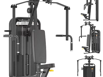 Heavy Duty Multifunctional Gym Equipment With Adjustable Seat Pull Up Bar And Resistance System 3d model