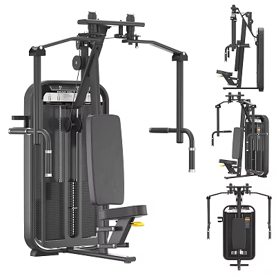 Heavy Duty Multifunctional Gym Equipment With Adjustable Seat Pull Up Bar And Resistance System 3d model