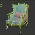 Single Sofa in Classic Style with Wooden Frame Light Pink Upholstery and Elegant Design