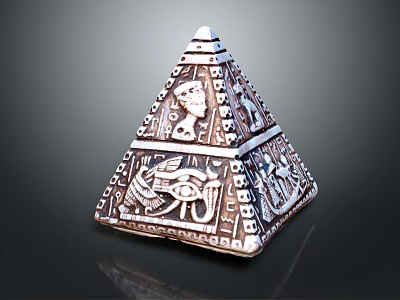 Egyptian Pyramid Scenic Landscape With Ancient Carvings And Eye Motifs 3d model