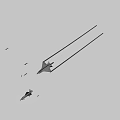 Modern Fighter Jet with Blue Camouflage Paint Sleek Stealth Design and Detailed Profile View