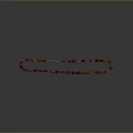Elegant Red Orange Beaded Long Necklace With Oval Shaped Daily Wear Accessory