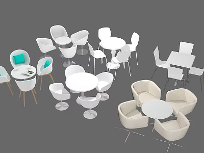 Elegant Light Luxury Sectional Sofa With Beige Fabric And Round Coffee Table 3d model
